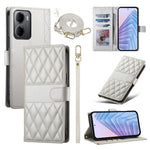 For Xiaomi Redmi 15a 5G Wallet Case Rhombus Stitching Stand Leather Phone Cover with Long   /   Short Strap