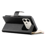 For Honor 600 5G Leather Case Zipper Wallet Color Splicing Flip Phone Cover with Straps