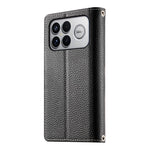 For Xiaomi Poco F8 Ultra 5G / Redmi K90 Pro Max 5G Leather Case Zipper Wallet Color Splicing Flip Phone Cover with Straps
