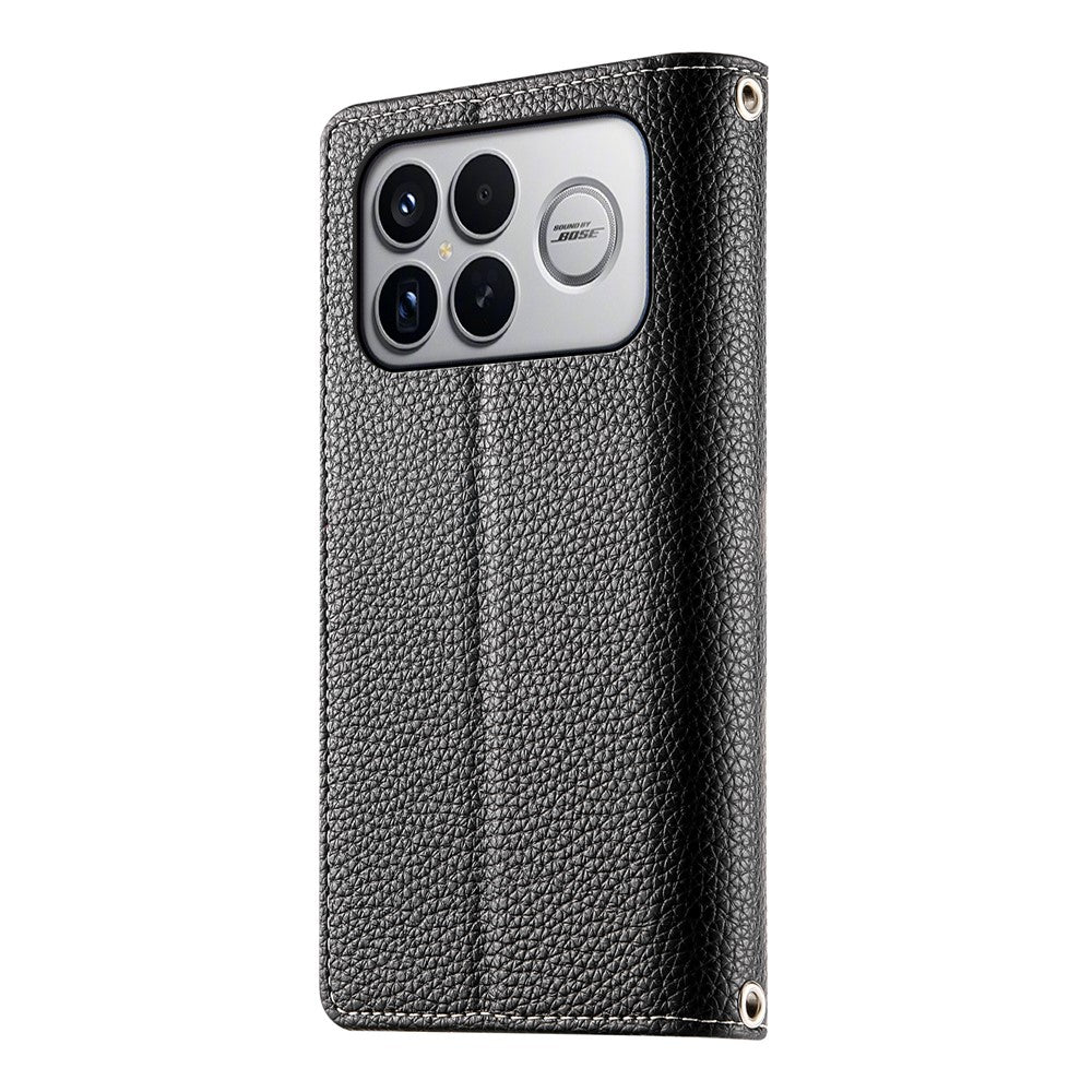 For Xiaomi Poco F8 Ultra 5G / Redmi K90 Pro Max 5G Leather Case Zipper Wallet Color Splicing Flip Phone Cover with Straps