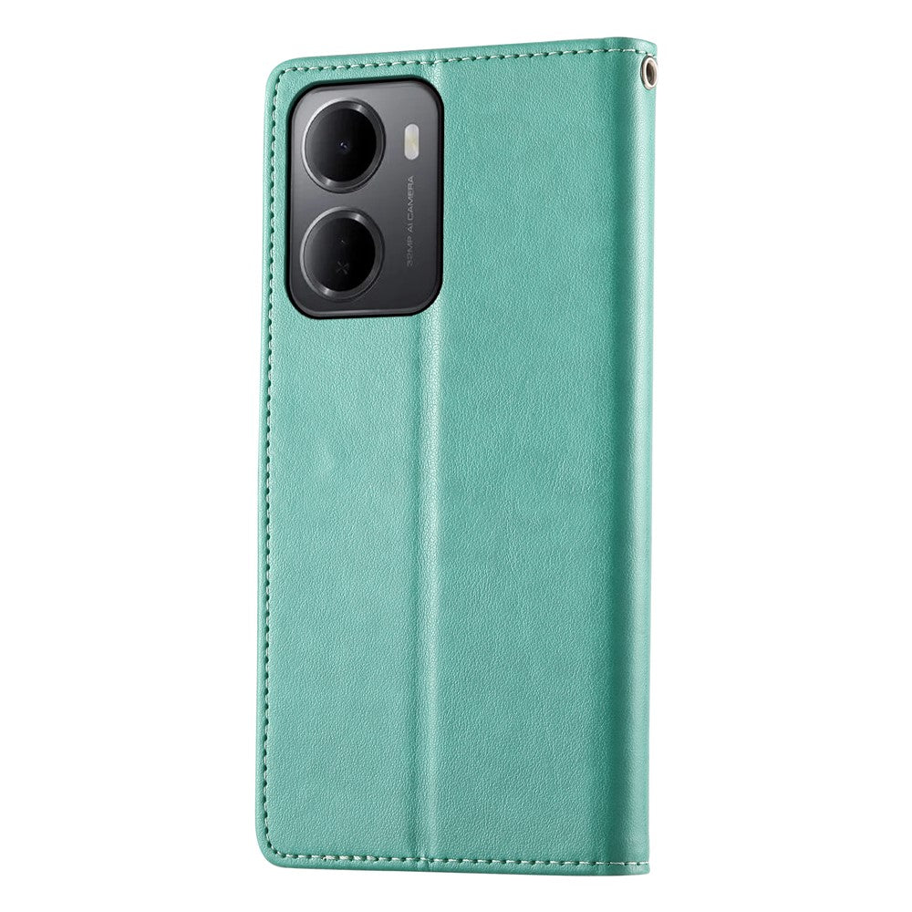 Xiaomi Redmi 15a 5G Plånboksfodral Fjärilsblommigt PU-läder mobilskal med Handledsrem