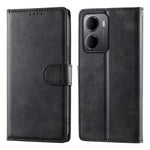 For Xiaomi Redmi 15a 5G Phone Case Stand Wallet Calf Texture PU Leather Flip Phone Cover with Wrist Strap