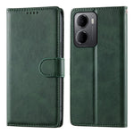 For Xiaomi Redmi 15a 5G Phone Case Stand Wallet Calf Texture PU Leather Flip Phone Cover with Wrist Strap