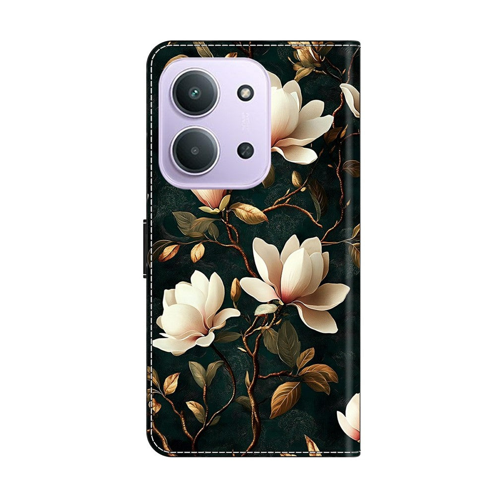 For Xiaomi Redmi 15C 4G (EU) (173mm)  /  15C 5G (EU) (173mm)  Wallet Stand Case Pattern Printing Leather Phone Cover