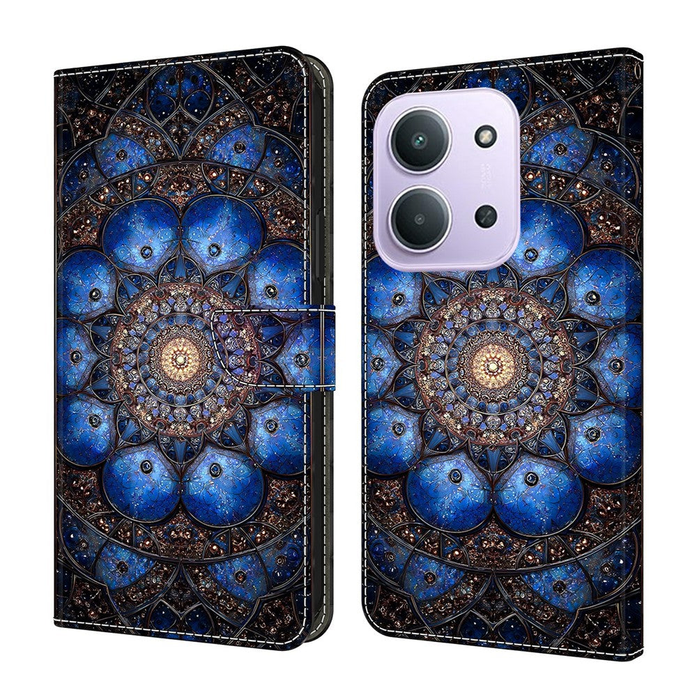 For Xiaomi Redmi 15C 4G (EU) (173mm)  /  15C 5G (EU) (173mm)  Wallet Stand Case Pattern Printing Leather Phone Cover
