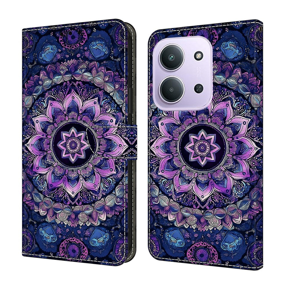 For Xiaomi Redmi 15C 4G (EU) (173mm)  /  15C 5G (EU) (173mm)  Wallet Stand Case Pattern Printing Leather Phone Cover