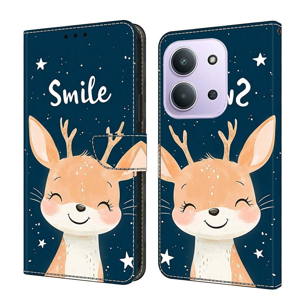 For Xiaomi Redmi 15C 4G (EU) (173mm)  /  15C 5G (EU) (173mm)  Wallet Stand Case Pattern Printing Leather Phone Cover