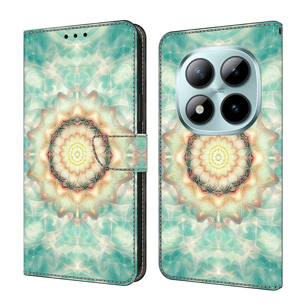 Xiaomi Redmi Note 15 Pro 5G (Global) Plånboksfodral Mönstertryck Lädermobilfodral