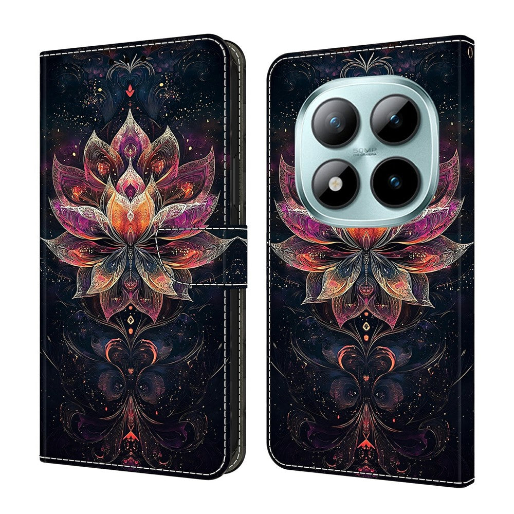 Xiaomi Redmi Note 15 Pro 5G (Global) Plånboksfodral Mönstertryck Lädermobilfodral