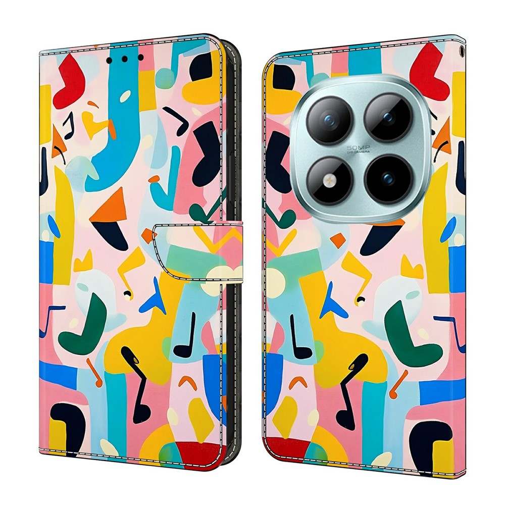 Xiaomi Redmi Note 15 Pro 5G (Global) Plånboksfodral Mönstertryck Lädermobilfodral