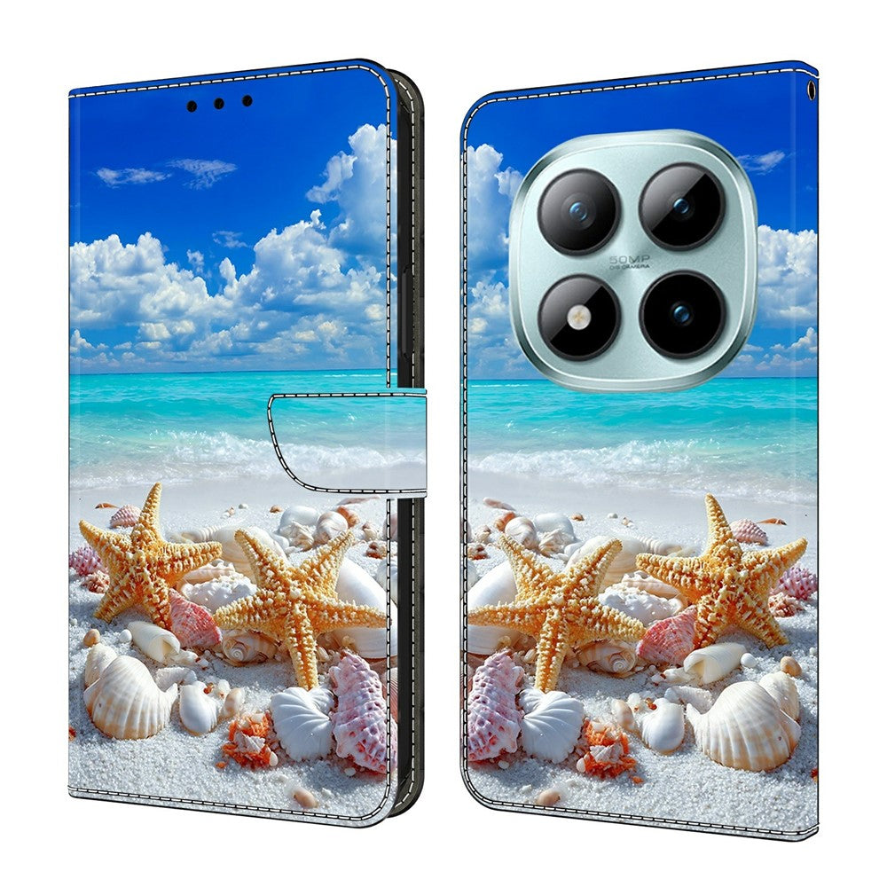Xiaomi Redmi Note 15 Pro 5G (Global) Plånboksfodral Mönstertryck Lädermobilfodral