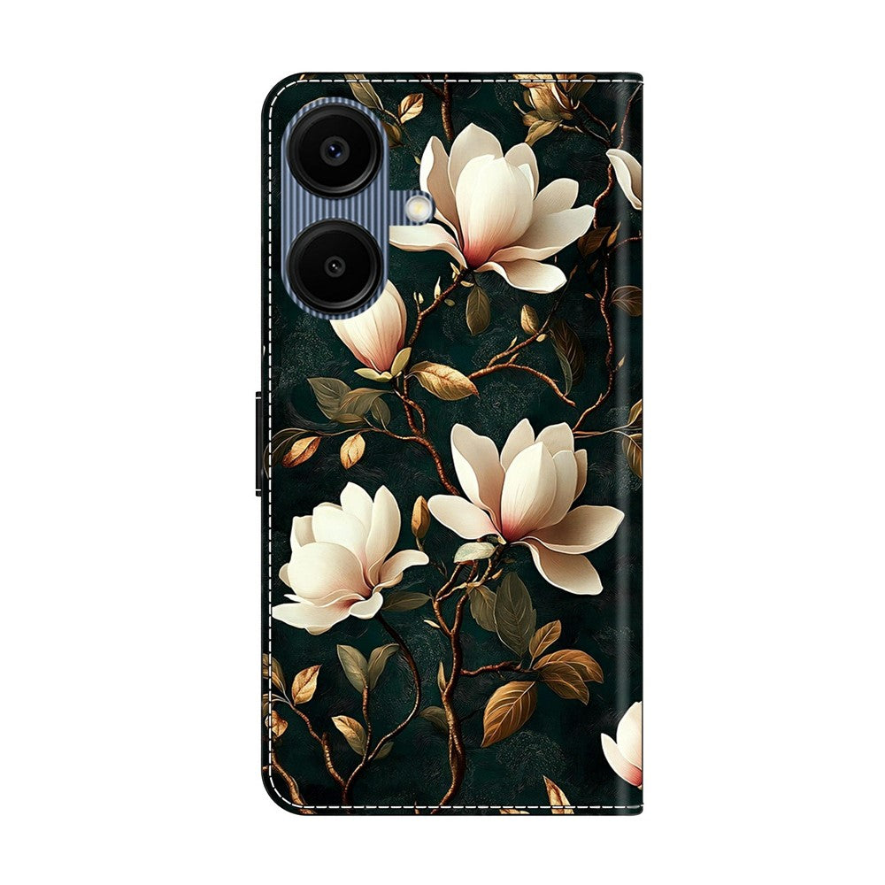 Til Samsung Galaxy A08 5G / A08 4G / A07 4G Pung Etui med Stativ Mønsterprintet Læder Telefoncover