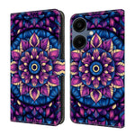 Til Samsung Galaxy A08 5G / A08 4G / A07 4G Pung Etui med Stativ Mønsterprintet Læder Telefoncover