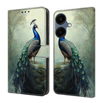 Til Samsung Galaxy A08 5G / A08 4G / A07 4G Pung Etui med Stativ Mønsterprintet Læder Telefoncover