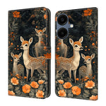 Til Samsung Galaxy A08 5G / A08 4G / A07 4G Pung Etui med Stativ Mønsterprintet Læder Telefoncover