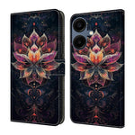 Til Samsung Galaxy A08 5G / A08 4G / A07 4G Pung Etui med Stativ Mønsterprintet Læder Telefoncover