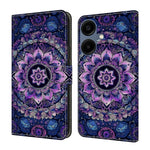 Til Samsung Galaxy A08 5G / A08 4G / A07 4G Pung Etui med Stativ Mønsterprintet Læder Telefoncover