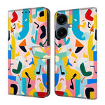 Til Samsung Galaxy A08 5G / A08 4G / A07 4G Pung Etui med Stativ Mønsterprintet Læder Telefoncover
