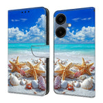 Til Samsung Galaxy A08 5G / A08 4G / A07 4G Pung Etui med Stativ Mønsterprintet Læder Telefoncover