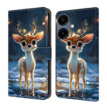 Til Samsung Galaxy A08 5G / A08 4G / A07 4G Pung Etui med Stativ Mønsterprintet Læder Telefoncover