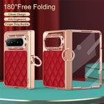 For Huawei Pura X Max Case Ring Holder Rhinestone Leather + PC Phone Cover with Screen Film