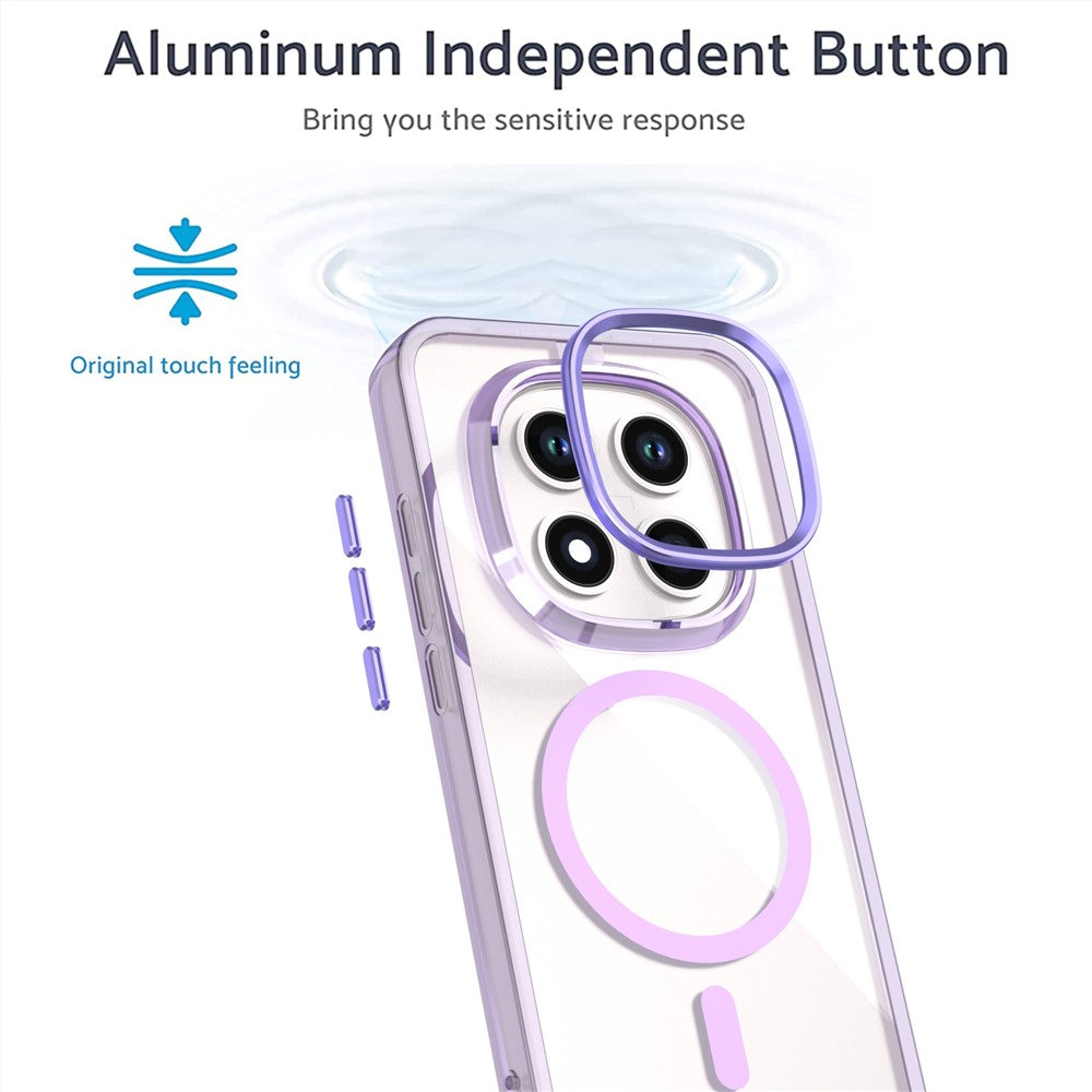 For Xiaomi Redmi Note 15 Pro 4G (Global) Magnetic Case Shockproof TPU + PC Clear Phone Cover