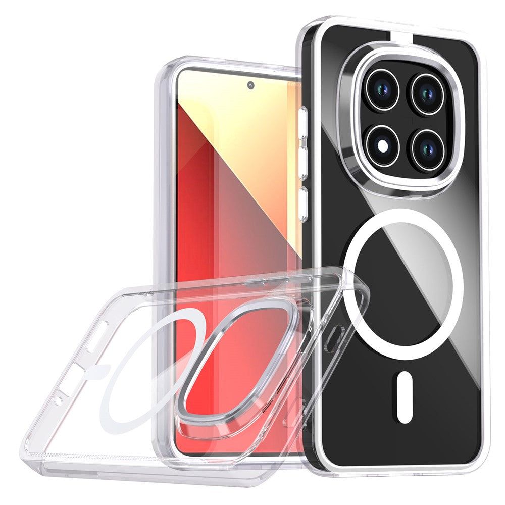 For Xiaomi Redmi Note 15 Pro 5G (Global) Magnetic Case Shockproof TPU + PC Clear Phone Cover