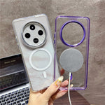Magnetic Case For Xiaomi Redmi 14C 4G  /  5G  /  14R 5G  /  Poco C75 4G Shockproof TPU + PC Clear Phone Cover