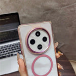 Magnetic Case For Xiaomi Redmi 14C 4G  /  5G  /  14R 5G  /  Poco C75 4G Shockproof TPU + PC Clear Phone Cover