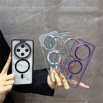 Magnetic Case For Xiaomi Redmi 14C 4G  /  5G  /  14R 5G  /  Poco C75 4G Shockproof TPU + PC Clear Phone Cover