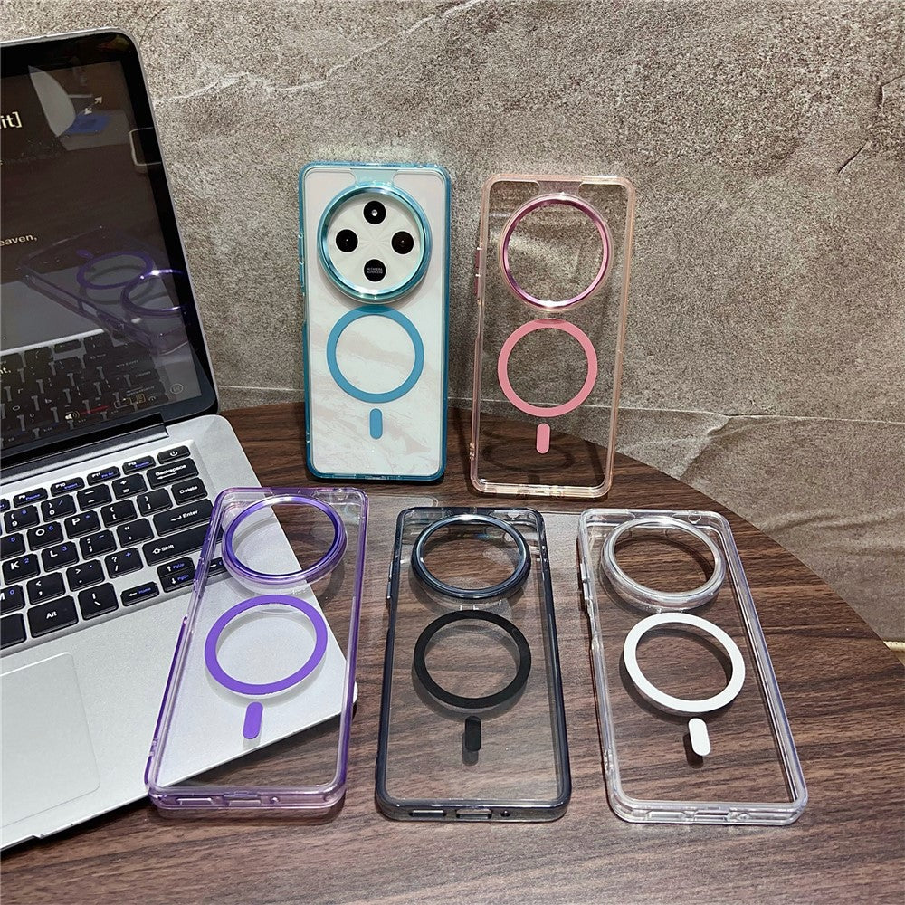 Magnetic Case For Xiaomi Redmi 14C 4G  /  5G  /  14R 5G  /  Poco C75 4G Shockproof TPU + PC Clear Phone Cover