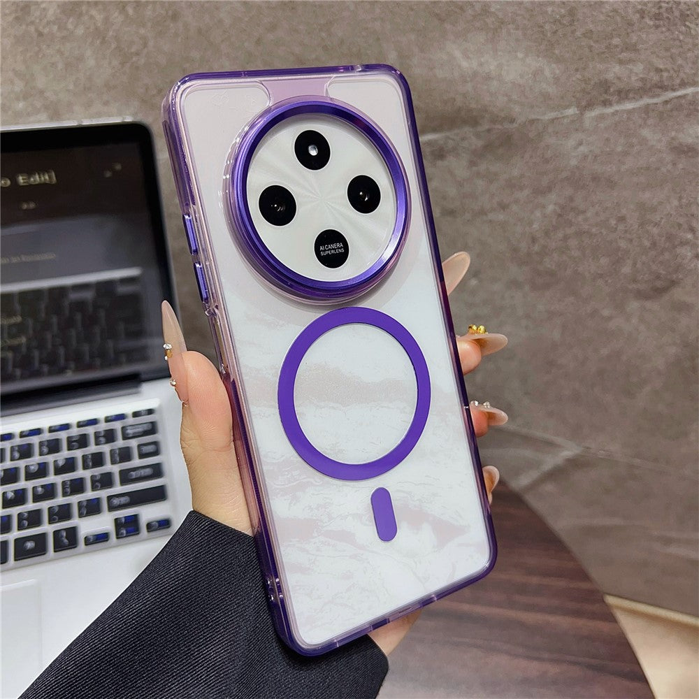 Magnetic Case For Xiaomi Redmi 14C 4G  /  5G  /  14R 5G  /  Poco C75 4G Shockproof TPU + PC Clear Phone Cover