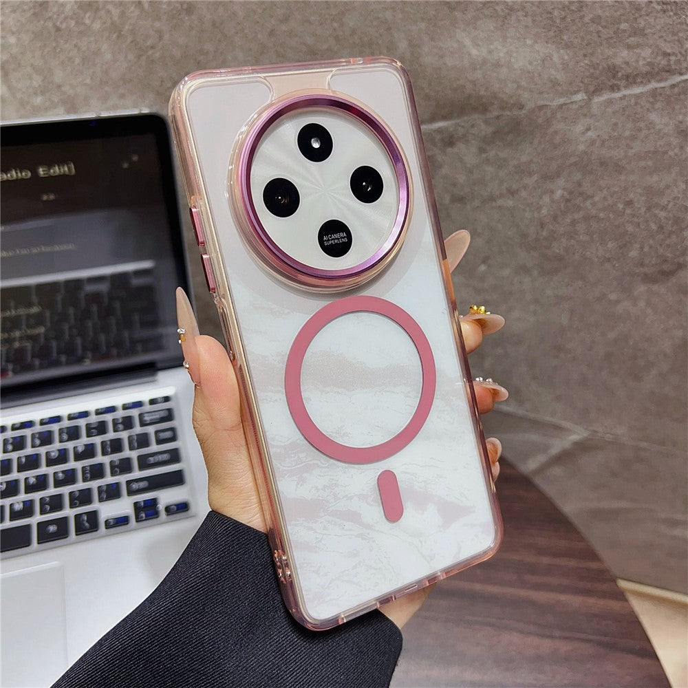 Magnetic Case For Xiaomi Redmi 14C 4G  /  5G  /  14R 5G  /  Poco C75 4G Shockproof TPU + PC Clear Phone Cover
