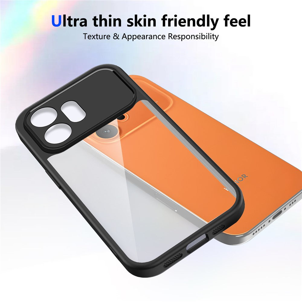 For Honor 600 5G Case Matte Skin Touch Clear PC + TPU Shockproof Phone Back Cover