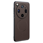 Til Oppo Find X9 Ultra 5G Magnetisk Etui Læderbelagt TPU + PC Telefoncover