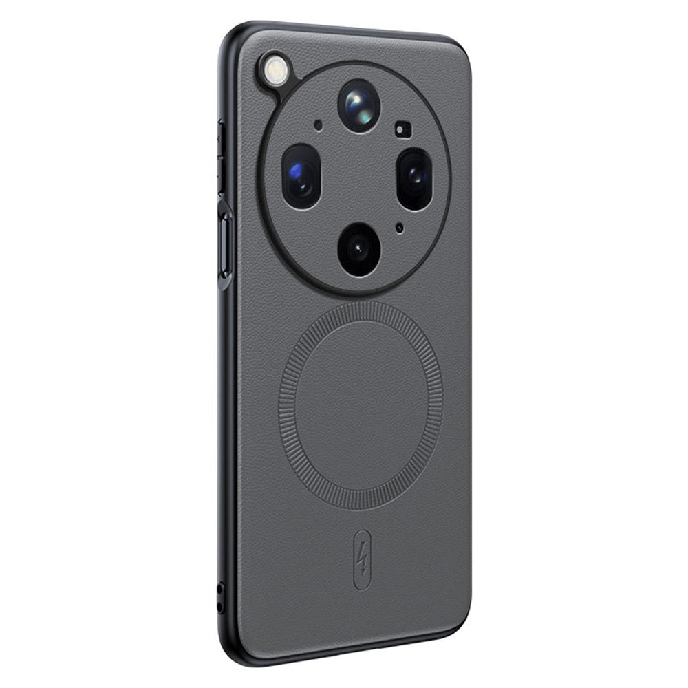 Til Oppo Find X9 Ultra 5G Magnetisk Etui Læderbelagt TPU + PC Telefoncover