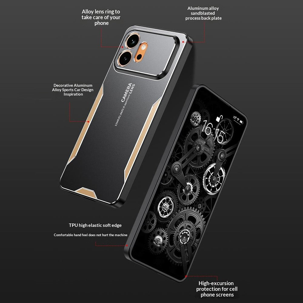 For Honor 600 5G Phone Case Aluminium Alloy TPU PC Back Cover