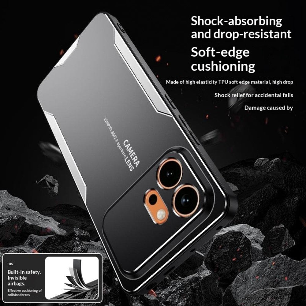 For Honor 600 5G Phone Case Aluminium Alloy TPU PC Back Cover