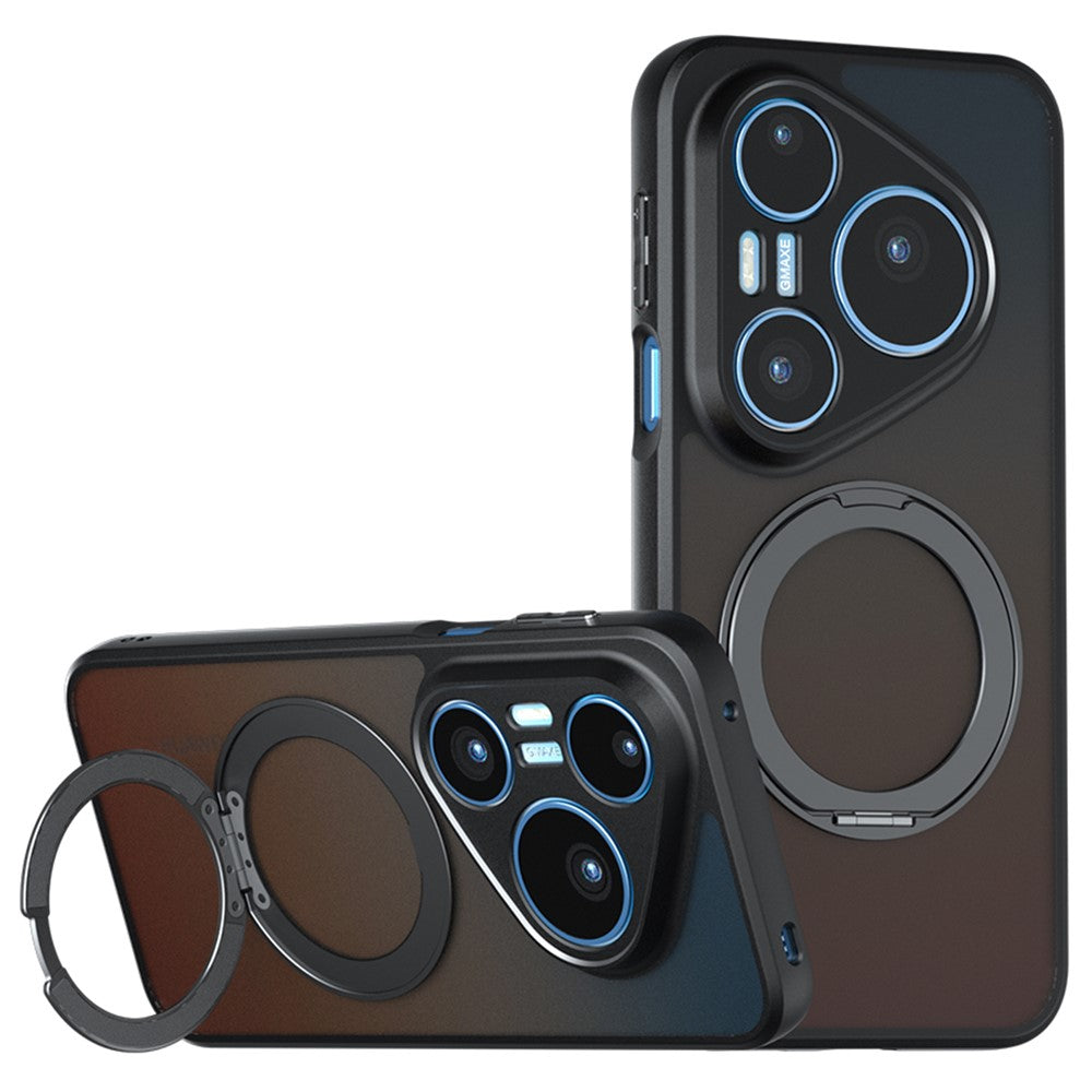 Huawei Pura 90 Pro Matt Skin-touch Magnetiskt Skal 360° Roterande Stativ Stötsäkert TPU + PC mobilskal