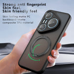 Huawei Pura 90 Pro Matt Skin-touch Magnetiskt Skal 360° Roterande Stativ Stötsäkert TPU + PC mobilskal