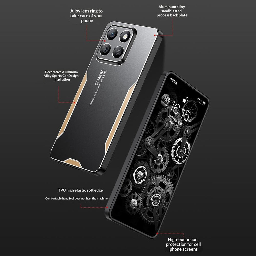For  Honor 400 Smart 4G  /  400 Smart 5G  /  X7d 5G Phone Case Aluminium Alloy TPU PC Back Cover