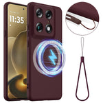 Motorola Signature 5G / Motorola Moto X70 Air Pro 5G / Motorola Edge 70 Ultra 5G magnetisk, faldsikkert mobilskal af flydende silikone med rem
