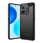 WANLONFENG for Honor X8d 4G Case with Screen Film LS Series Big Lens Hole Brushed Texture TPU Phone Cover