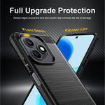 WANLONFENG for Honor X8d 4G Case with Screen Film LS Series Big Lens Hole Brushed Texture TPU Phone Cover