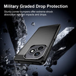 WANLONFENG for Honor X8d 4G Case with Screen Film LS Series Big Lens Hole Brushed Texture TPU Phone Cover