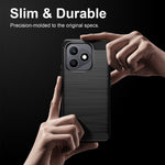 WANLONFENG for Honor X8d 4G Case with Screen Film LS Series Big Lens Hole Brushed Texture TPU Phone Cover