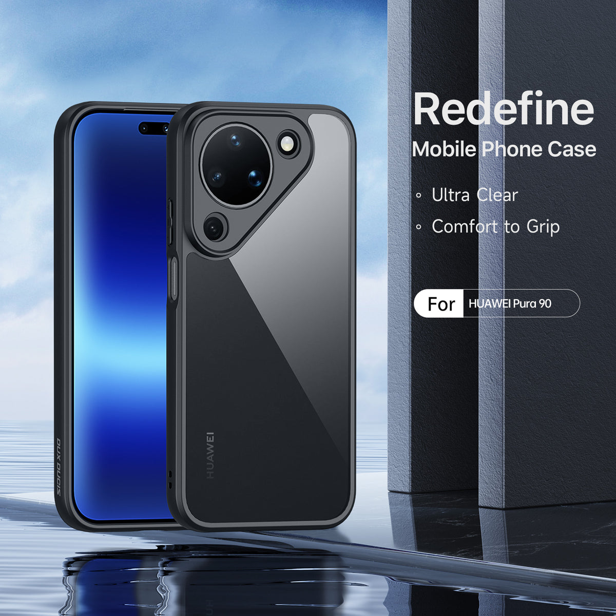 DUX DUCIS til Huawei Pura 90 Aimo Series PC + TPU Gennemsigtigt Bagcover til Telefon (REACH-certificering)
