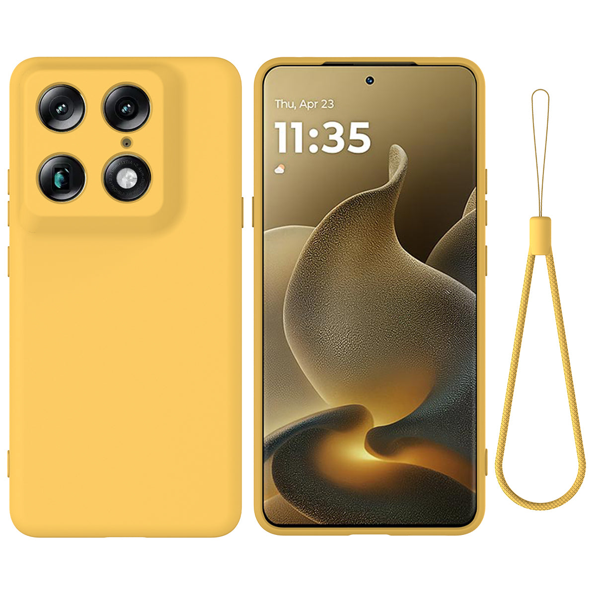 For Motorola Signature 5G / Motorola Moto X70 Air Pro 5G / Motorola Edge 70 Ultra 5G Liquid Silicone Case Phone Back Cover with Hand Strap