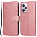 Xiaomi Redmi Note 12 Pro+ 5G Plånboksfodral i PU-läder med kalvstruktur, vikbart stativ, magnetisk stängning, mobilfodral med rem
