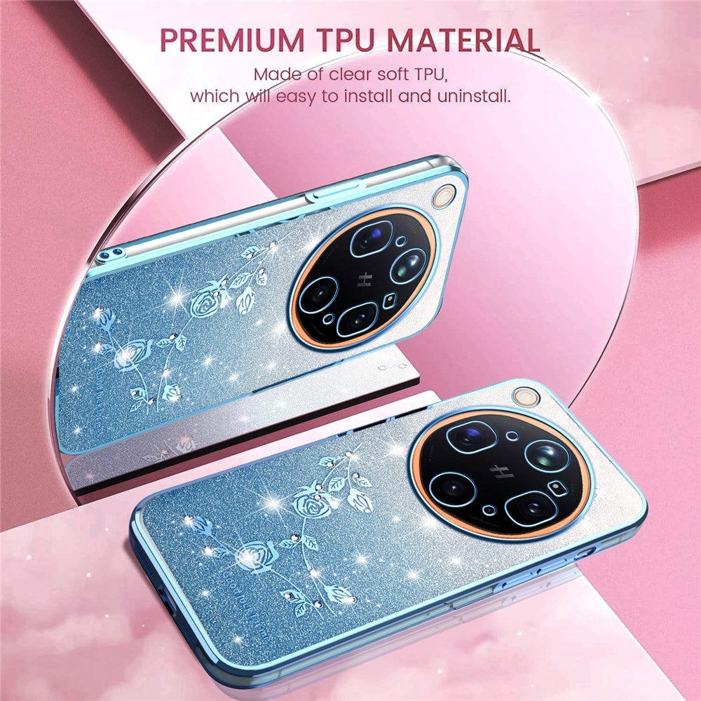 KADEM For Oppo Find X9 Ultra 5G Phone Case Flower TPU Flexible Gradient Phone Cover